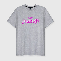 Футболка slim-fit I am kenough barbie, цвет: меланж