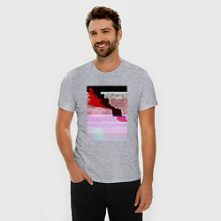 Футболка slim-fit Abstract glitch, цвет: меланж — фото 2