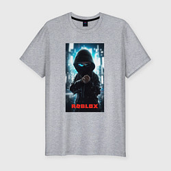 Футболка slim-fit Roblox hacker, цвет: меланж