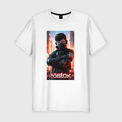 Футболка slim-fit Roblox killer, цвет: белый