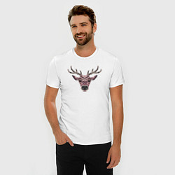 Футболка slim-fit Brown deer, цвет: белый — фото 2