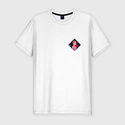 Футболка slim-fit Арт Розе из BlackPink - мини, цвет: белый