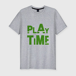 Футболка slim-fit Время играть в футбол, цвет: меланж