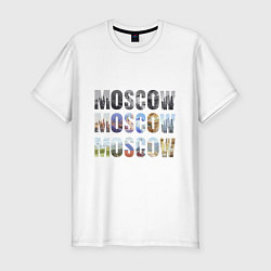 Футболка slim-fit Moscow - Москва, цвет: белый