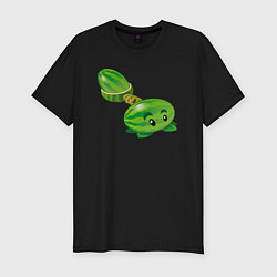 Футболка slim-fit Арбузик, цвет: черный
