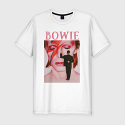 Футболка slim-fit David Bowie 90 Aladdin Sane, цвет: белый