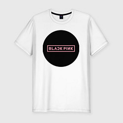 Футболка slim-fit Black pink - logotype - group - South Korea, цвет: белый