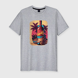 Футболка slim-fit Rum time, цвет: меланж