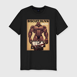 Футболка slim-fit Боец Баки: Бисквит Оливер, цвет: черный