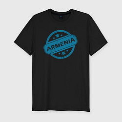 Футболка slim-fit Армения здесь, цвет: черный
