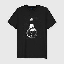 Футболка slim-fit Earth love, цвет: черный
