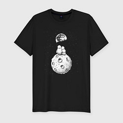 Мужская slim-футболка Love in space