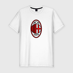 Мужская slim-футболка Футбольный клуб Milan