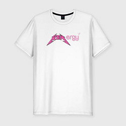 Футболка slim-fit Kenergy - metallica and barbie style, цвет: белый