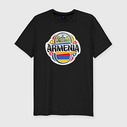 Футболка slim-fit Adventure Armenia, цвет: черный