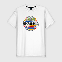 Мужская slim-футболка Adventure Armenia