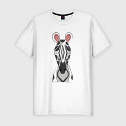 Мужская slim-футболка Zebra view