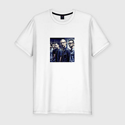 Футболка slim-fit Linkin Park - музыкальная группа, цвет: белый