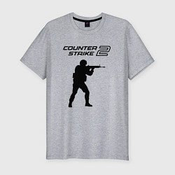 Футболка slim-fit Counter strike 2 classik, цвет: меланж