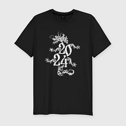 Футболка slim-fit Китайский змей 2024, цвет: черный