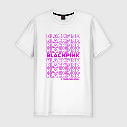 Футболка slim-fit Blackpink kpop - музыкальная группа из Кореи, цвет: белый