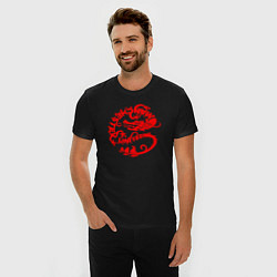 Футболка slim-fit Manchester dragon, цвет: черный — фото 2