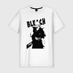 Футболка slim-fit Блич ичиго куросаки из манги, цвет: белый
