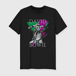 Мужская slim-футболка David Bowie hand goggles