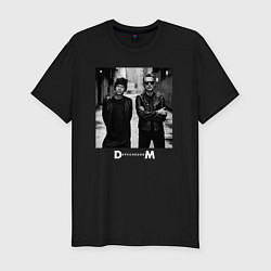 Футболка slim-fit Depeche Mode - Dave Gahan and Martin Gore bw, цвет: черный