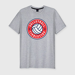 Футболка slim-fit Volleyball and volleyball, цвет: меланж