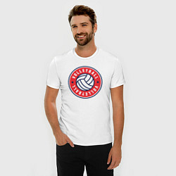 Футболка slim-fit Volleyball and volleyball, цвет: белый — фото 2