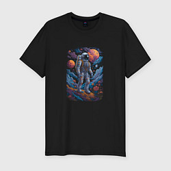 Футболка slim-fit Galactic wanderer, цвет: черный