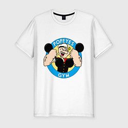 Футболка slim-fit Popeye GYM, цвет: белый