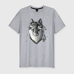 Футболка slim-fit Ghost Wolf, цвет: меланж