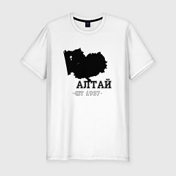 Мужская slim-футболка Регион Алтай