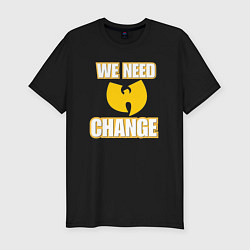 Мужская slim-футболка We need change