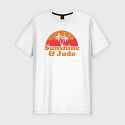 Мужская slim-футболка Sunshine and judo
