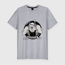 Мужская slim-футболка Popeye - gym