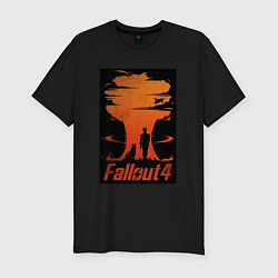 Футболка slim-fit Fallout 4 dog, цвет: черный