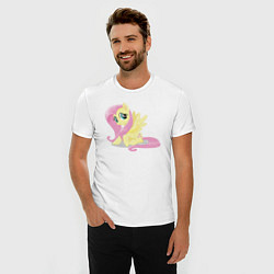 Футболка slim-fit Флаттершай из My Little Pony в кино, цвет: белый — фото 2