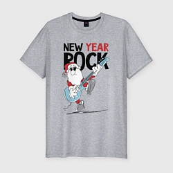 Футболка slim-fit New year - rock, цвет: меланж
