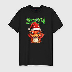 Футболка slim-fit Маленький вихрь нового 2024 года, цвет: черный