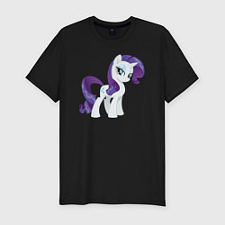 Футболка slim-fit Рарити из My Little Pony в кино, цвет: черный