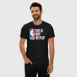 Футболка slim-fit NBA вот почему мы играем, цвет: черный — фото 2