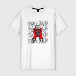 Футболка slim-fit Spide tvman, цвет: белый