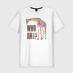 Футболка slim-fit Вопрос жирафа, цвет: белый