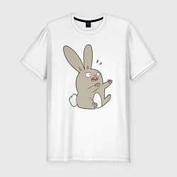 Футболка slim-fit Funny bunny, цвет: белый