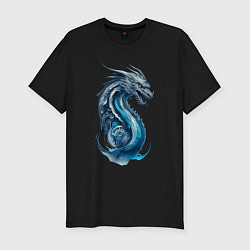 Мужская slim-футболка Живописный дракон