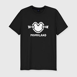 Футболка slim-fit Момаленд лого, цвет: черный