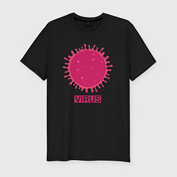 Футболка slim-fit Pink virus, цвет: черный